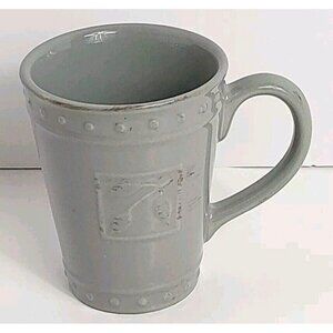 Sorrento Signature Grey Ceramic Coffee Cocoa Tea Mug With Raised Dot Design
